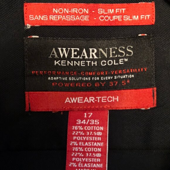 GENTLY USED, KENNETH COLE, AWEARNESS DRESS SHIRT, LARGE!!! - Picture 2 of 3